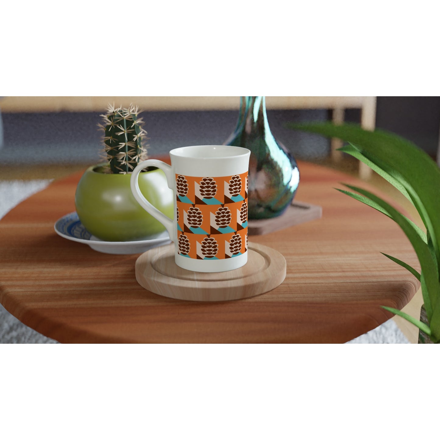 Pine Cone Porcelain Slim Mug